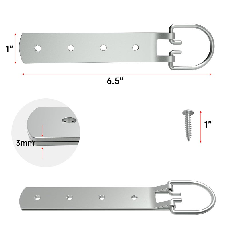 appacare قطعتان من شماعات الصور شديدة التحمل، شماعة كبيرة على شكل حرف D لتعليق إطار الصورة، مجموعة تعليق الصور - Image 3
